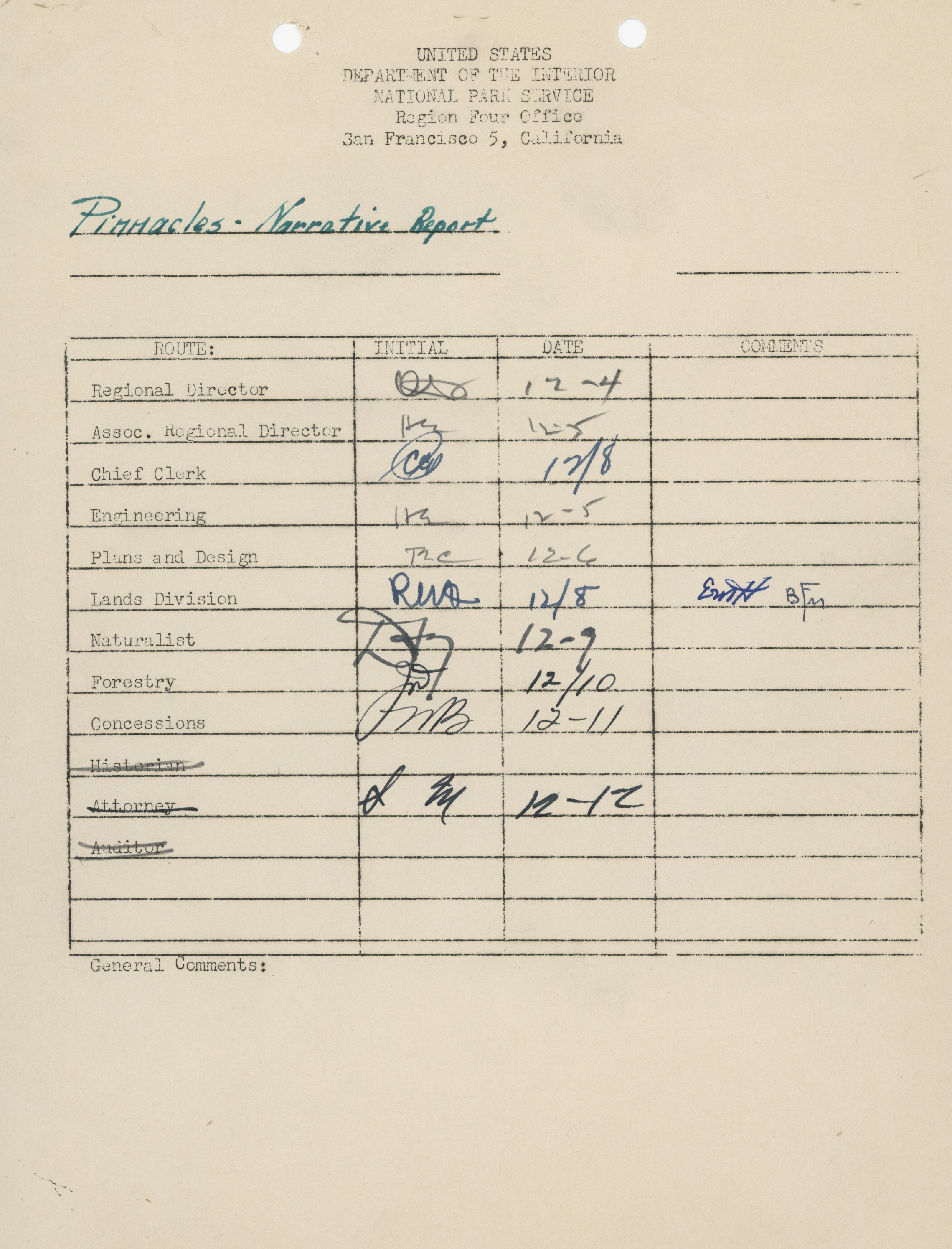 Superintendent's Narrative Report