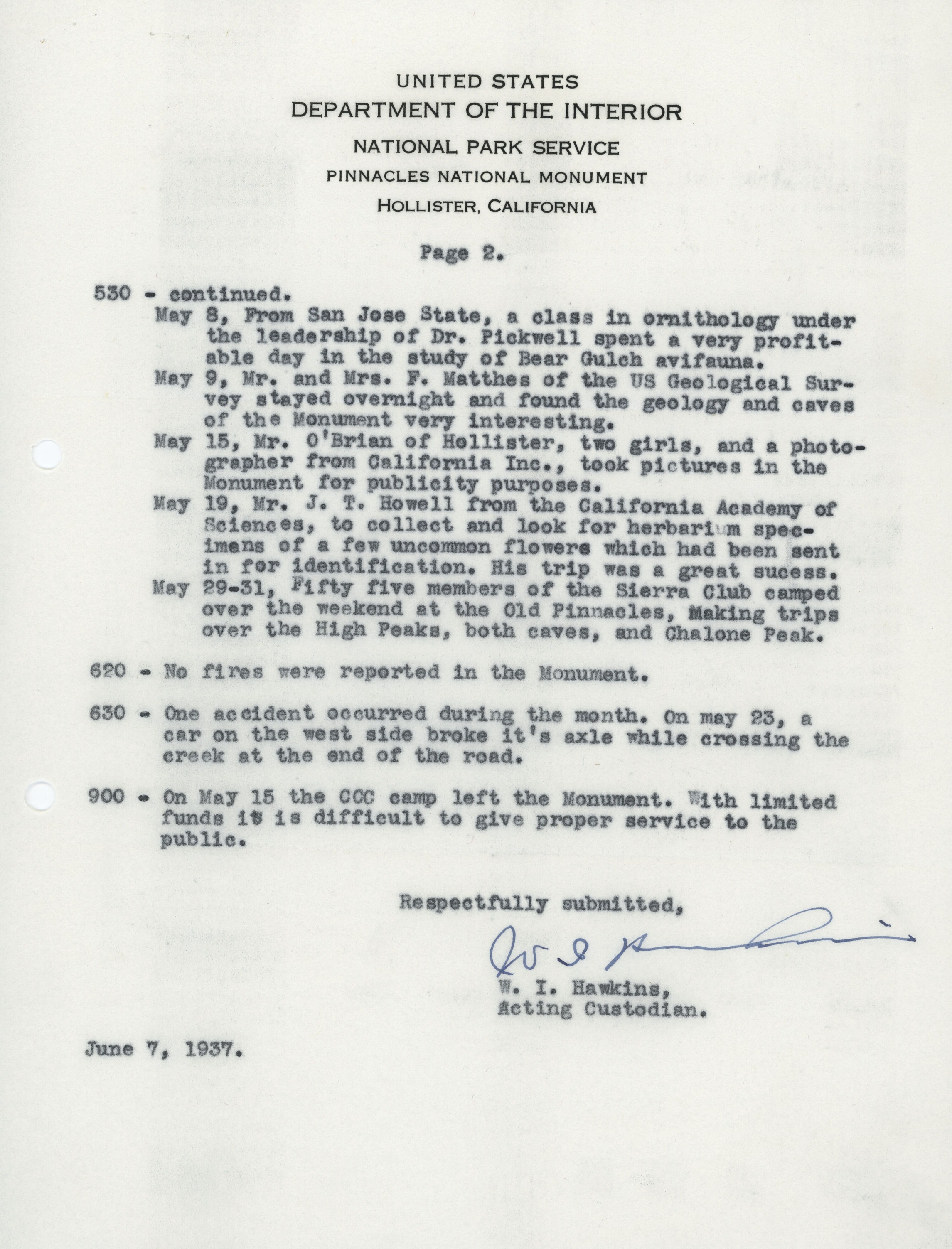 Superintendent's Narrative Report