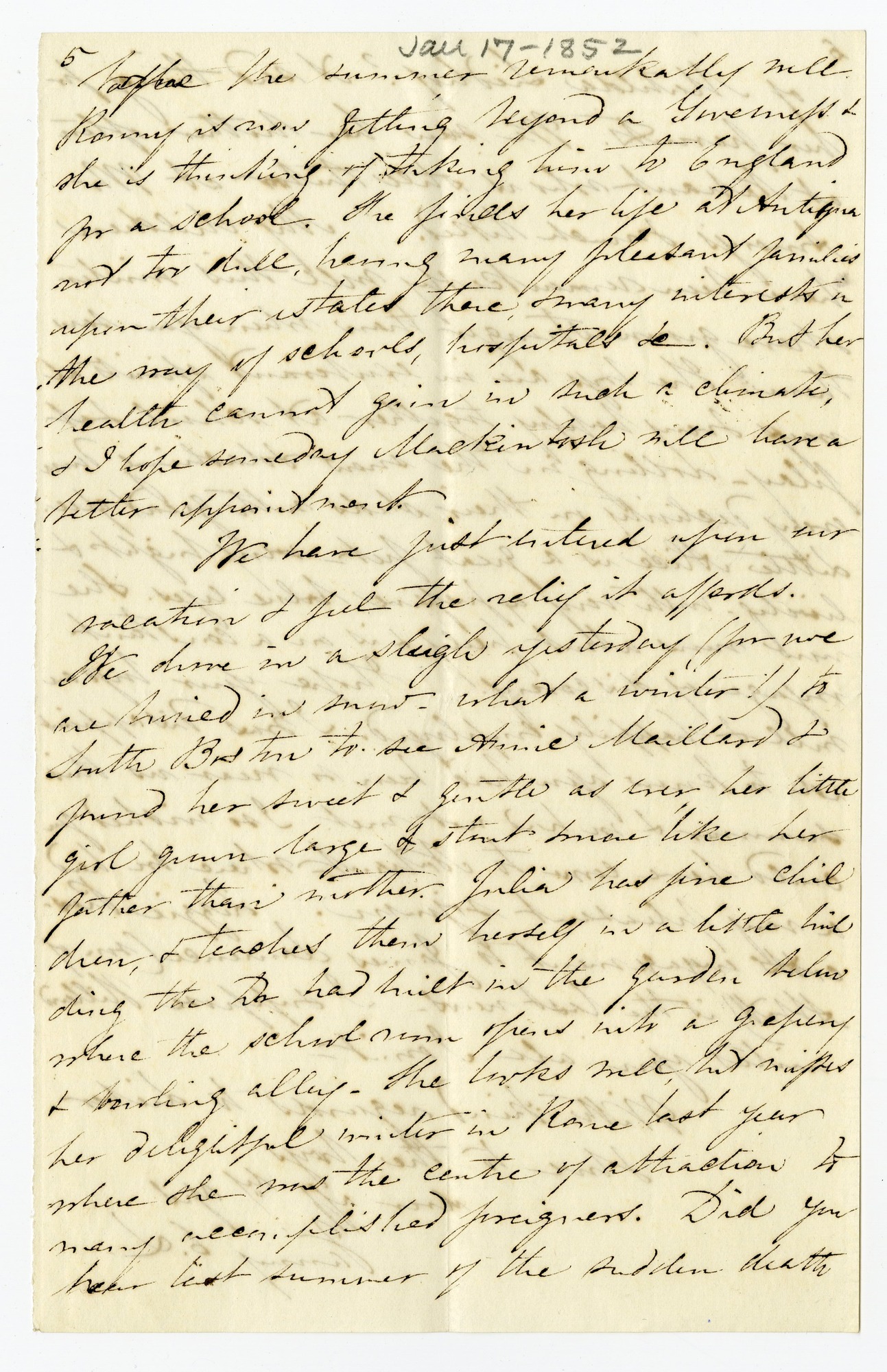 Manuscript letter