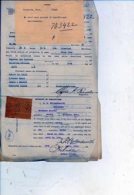 Scanned image of form. See description for text.