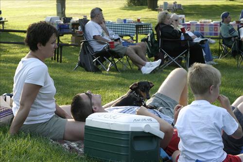 Music in the Meadow concert attendees and their dogs at Cuyahoga Valley National Park