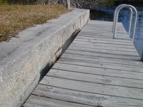 Marina bulkheads at Everglades National Park, Flamingo District in December 2006