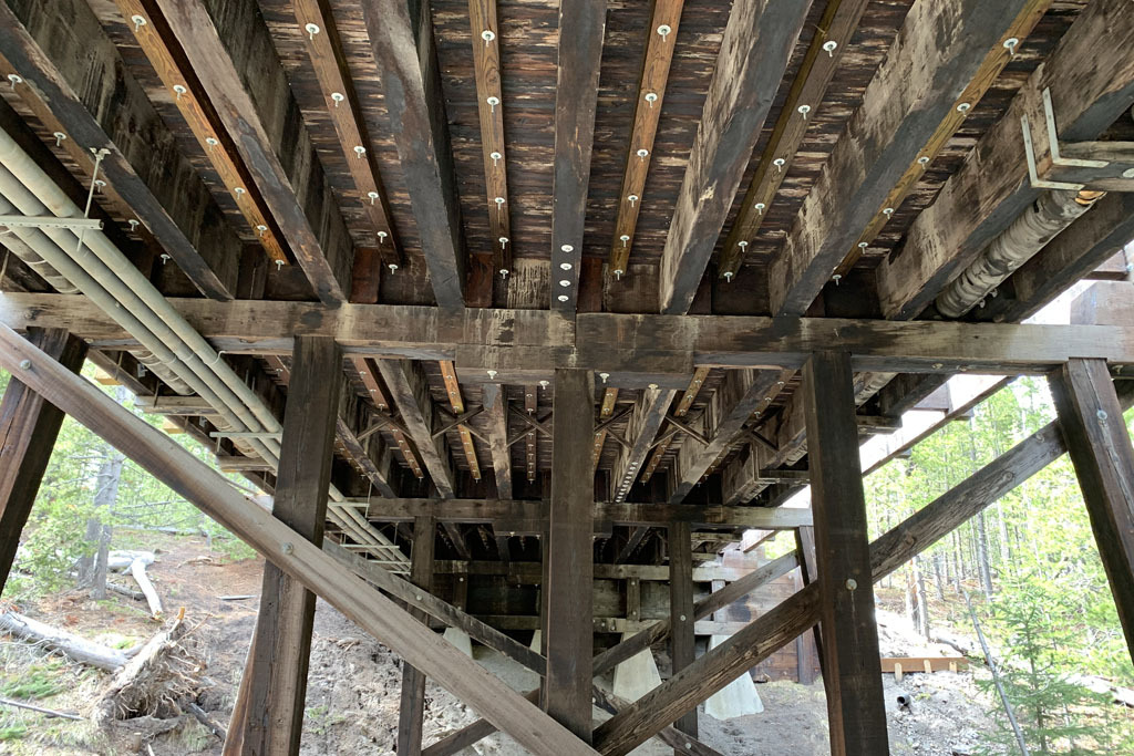 Wooden bridge needing preservation