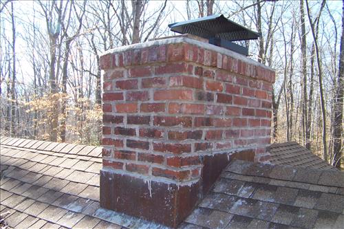 stabilization of Historic Stone and Brick Chimneys in Cabin Camp 1 at Prince William Forest Park in September 2012