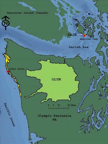 Location of OLYM SAJH OA sites