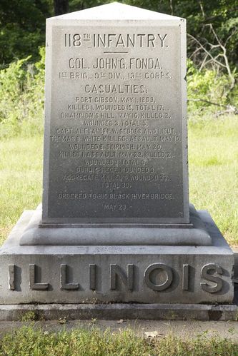 118th Illinois Infantry Regiment Monument