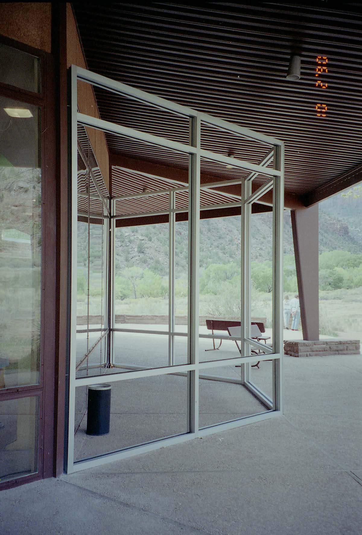 The class walls of the museum during the construction of headquarters addition.