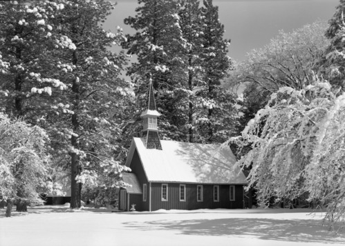 Chapel after heavy snow