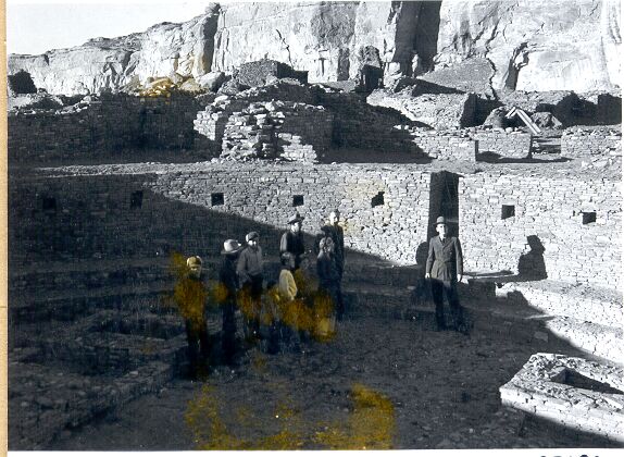 An Unidentified Park Ranger Leads a Tour of the Great Sanctuary at Pueblo Bonito