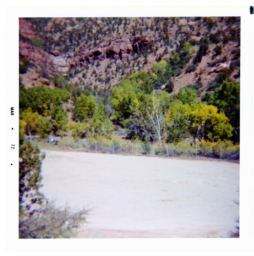 Maintenance compound from hillside above.