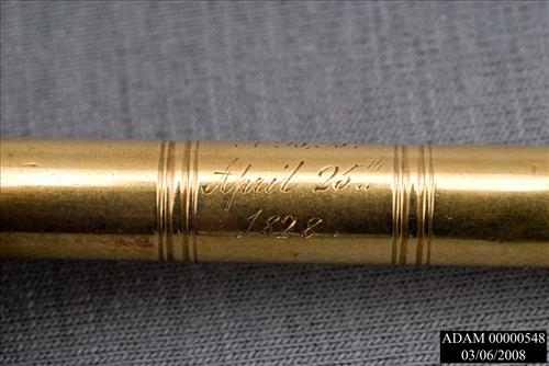Gold Pencil with Chased Setting from the Adams National Historical Park Collection