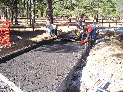 Sunset Crater ARRA Project Photos Replace Sidewalks