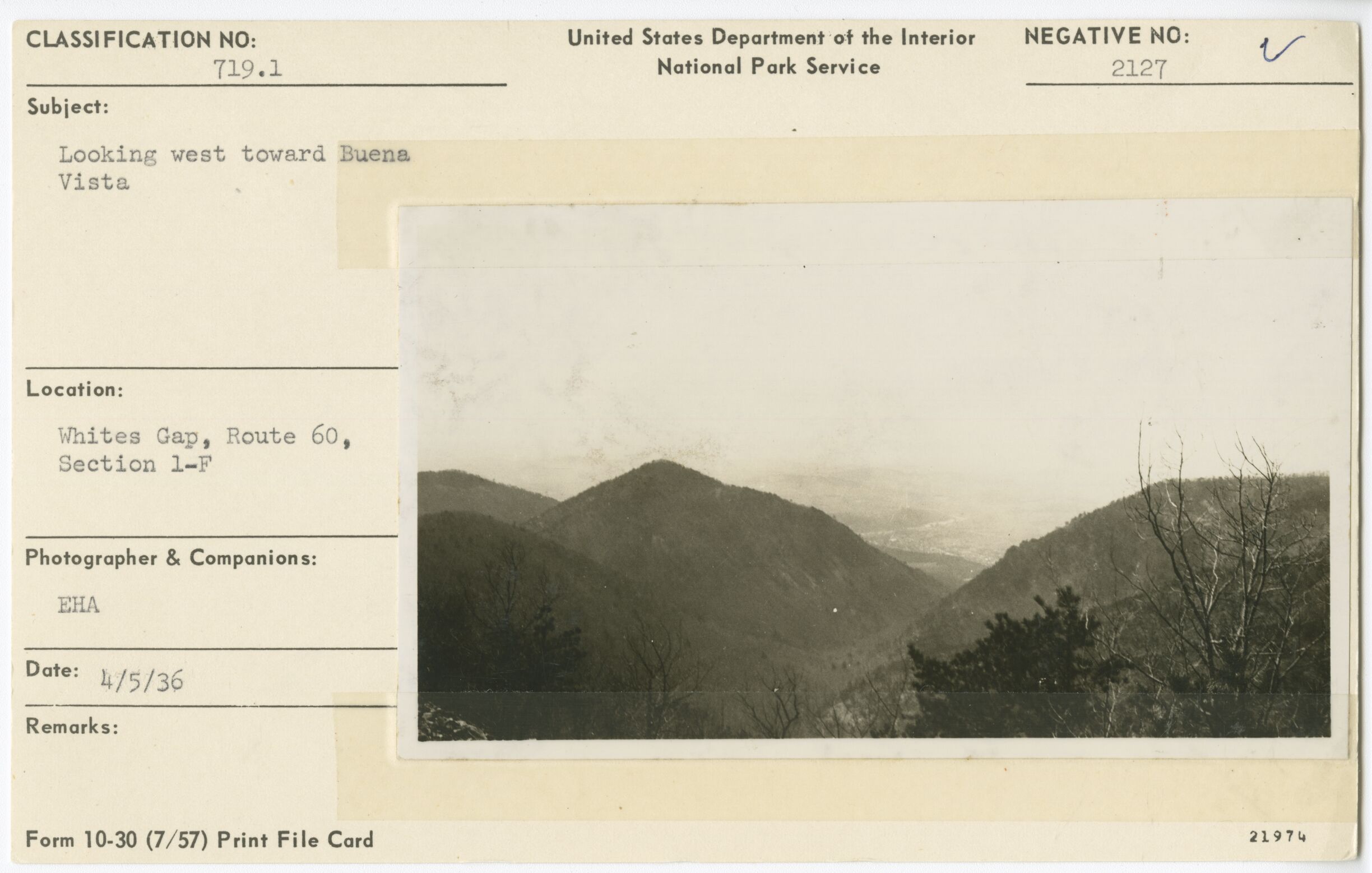 Looking west toward Buena Vista