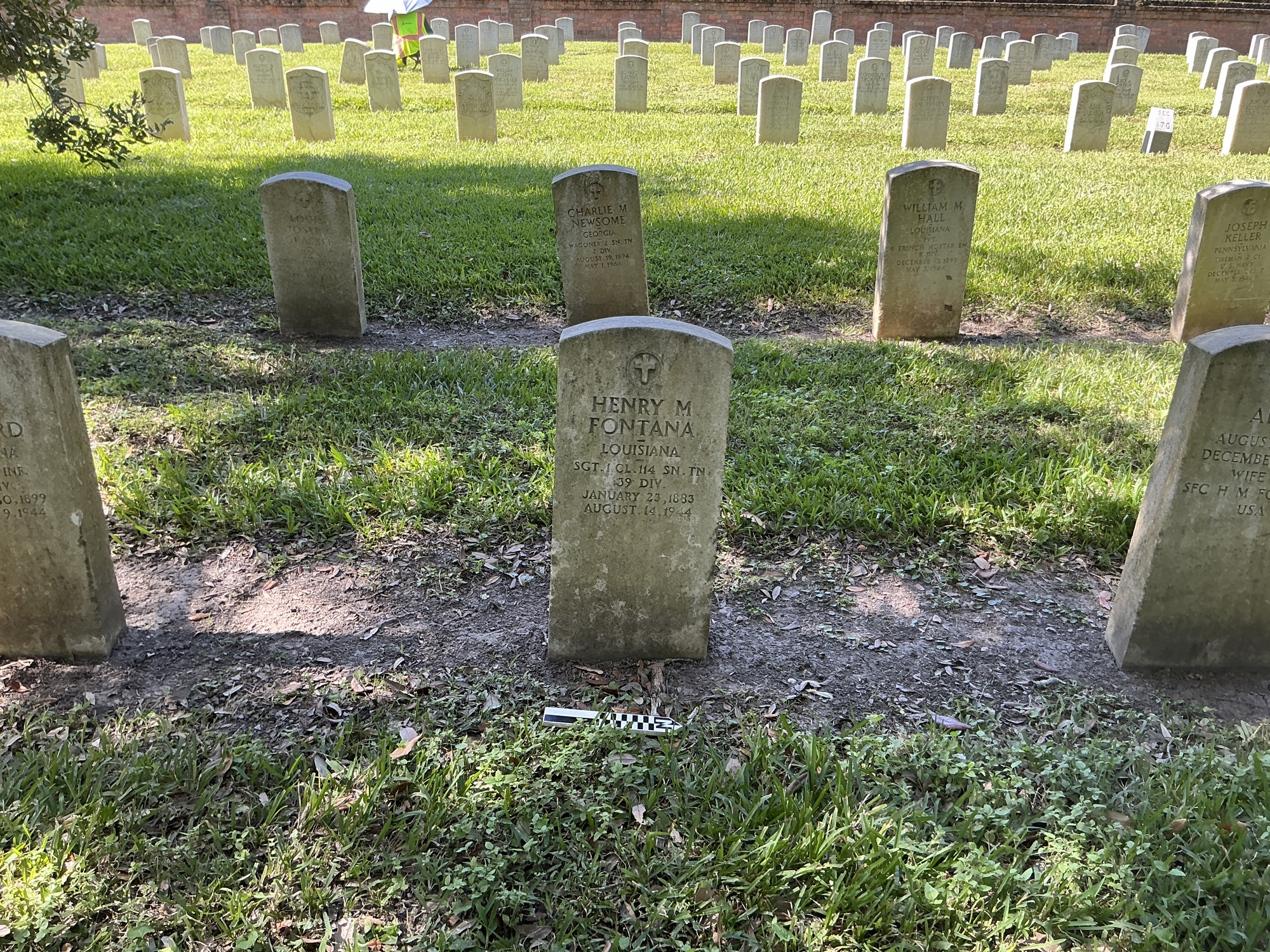 Extra image of upright marble headstone with flat face.