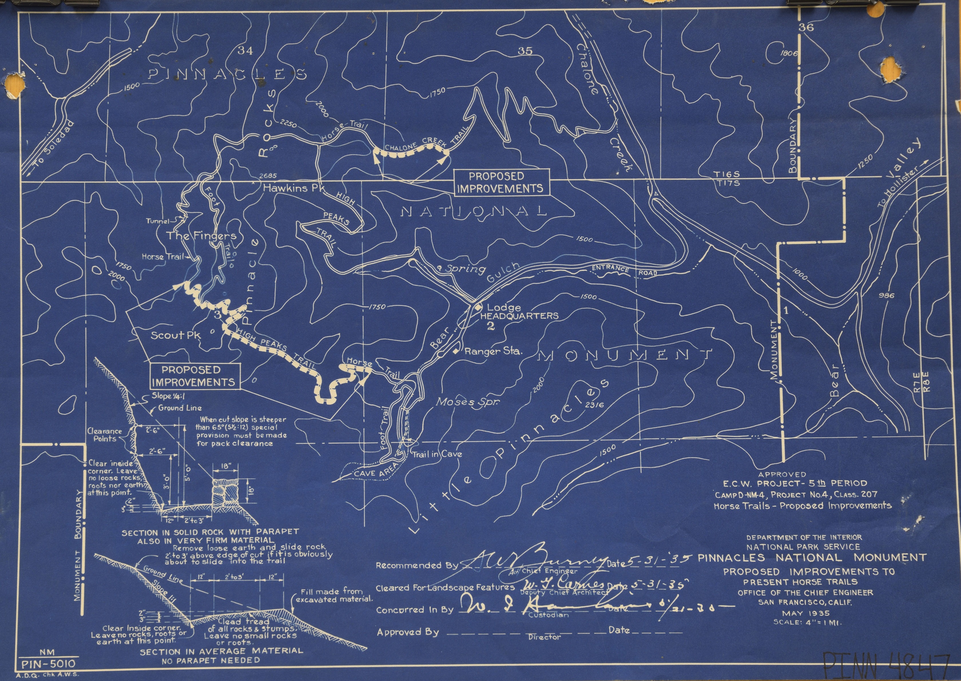 Proposed High Peaks Improvements Blueprint 1935
