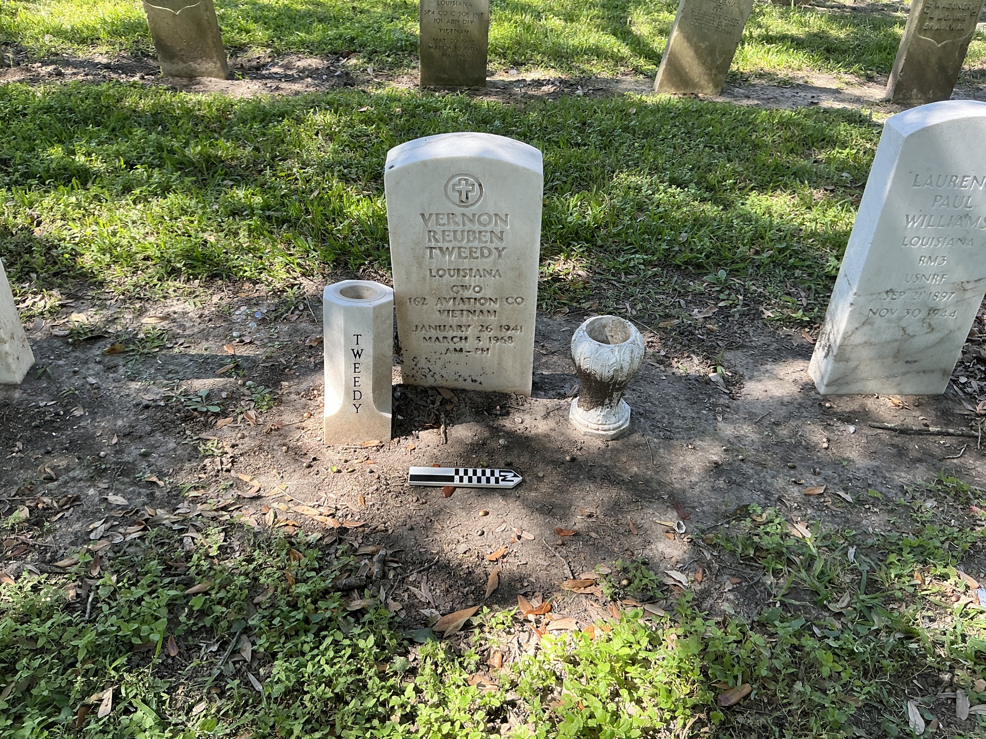 Extra image of upright marble headstone with flat face.