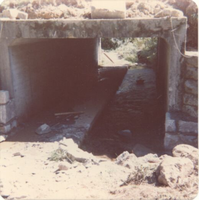 Box culvert carrying pedestrian trail from Peaks of Otter Lodge to receive new masonry headwall