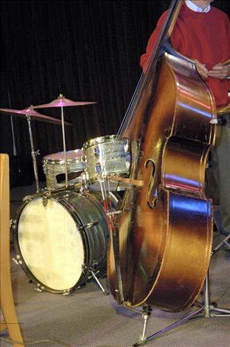 Audience and instruments at the Peninsula Jazz Festival in Cuyahoga Valley National Park