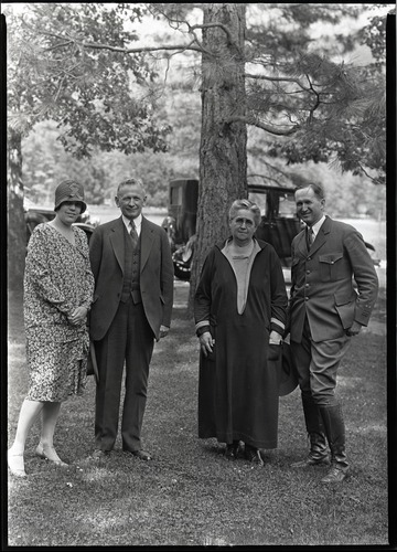 Gov. Young, Mr. and Mrs. Horace Albright and Mr. Albright's mother. copied by Mike Floyd. copied September 1991.