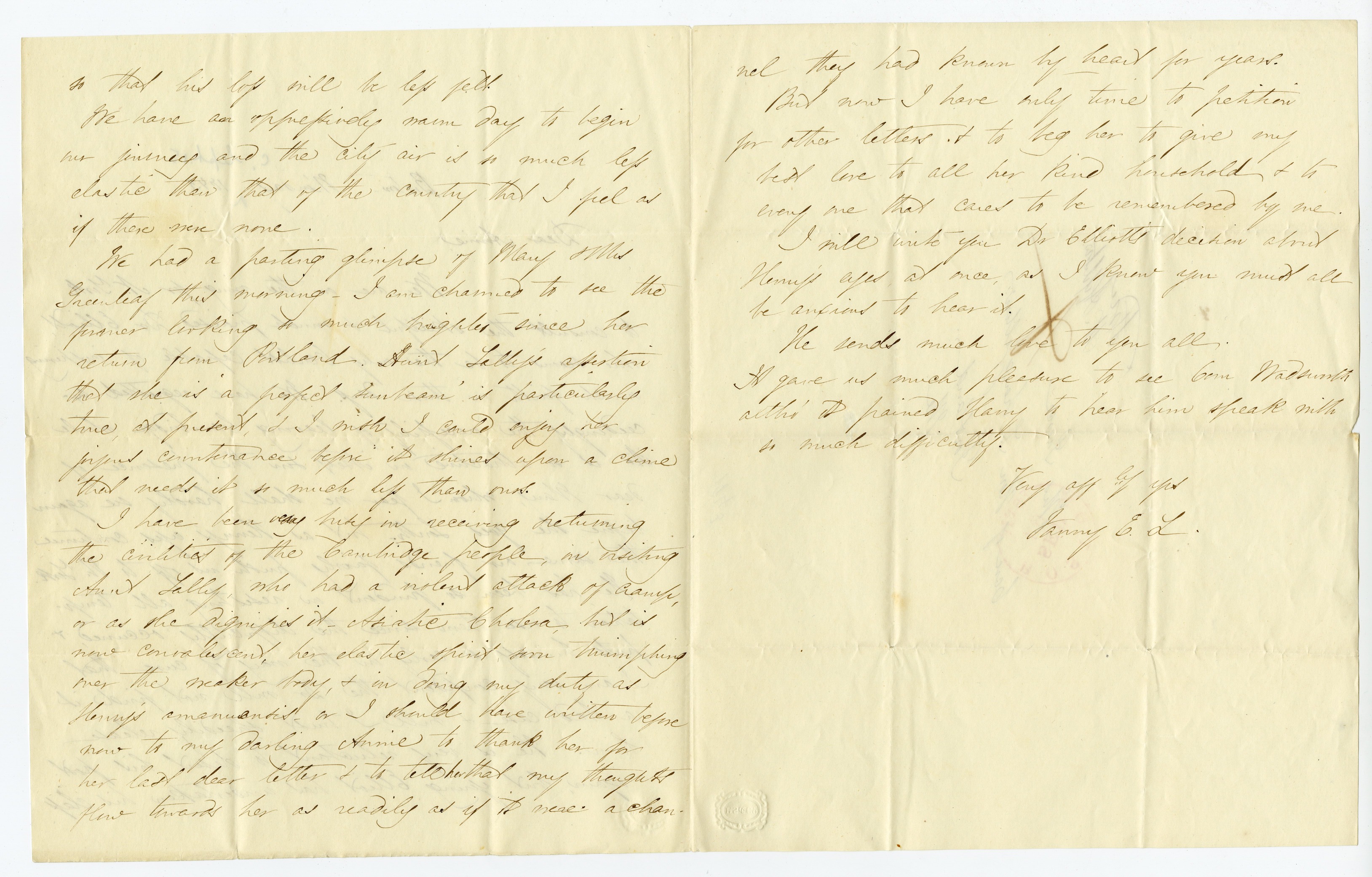 Manuscript letter