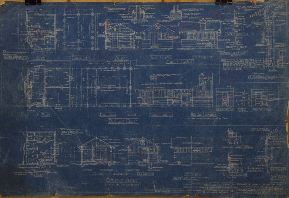 Bear Gulch Cabins Blueprint 1930