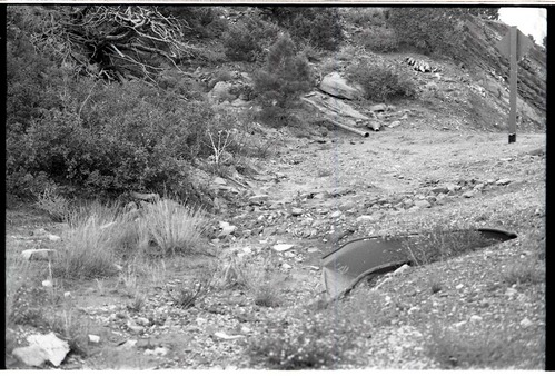 BW photos of rock slides in Kolob Canyons - 35mm.