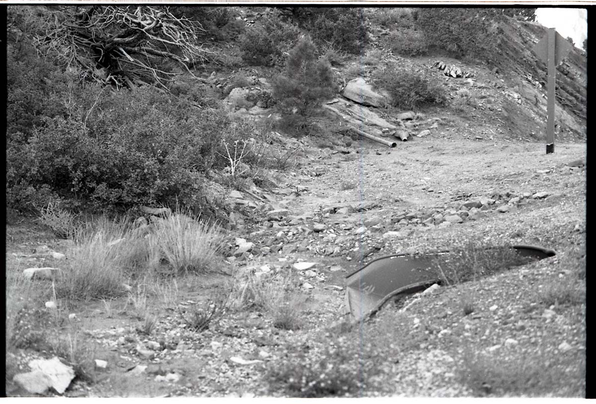BW photos of rock slides in Kolob Canyons - 35mm.