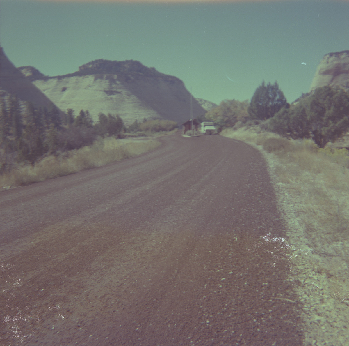 Road leading to East entrance fee station.