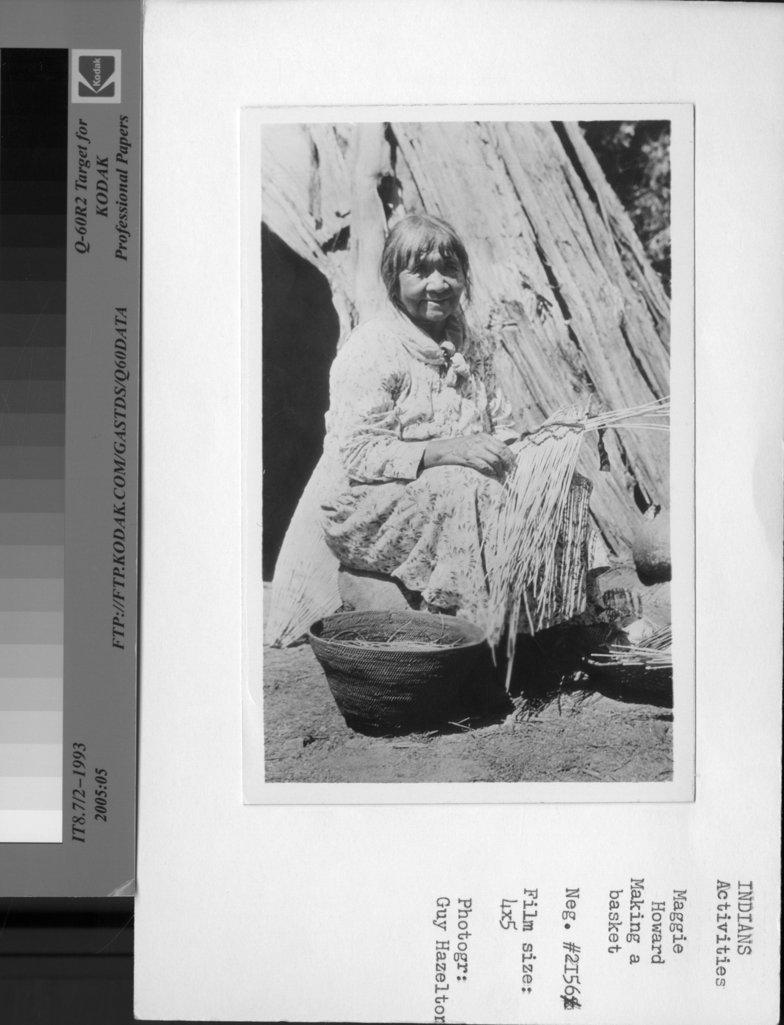 Maggie Howard making a basket.