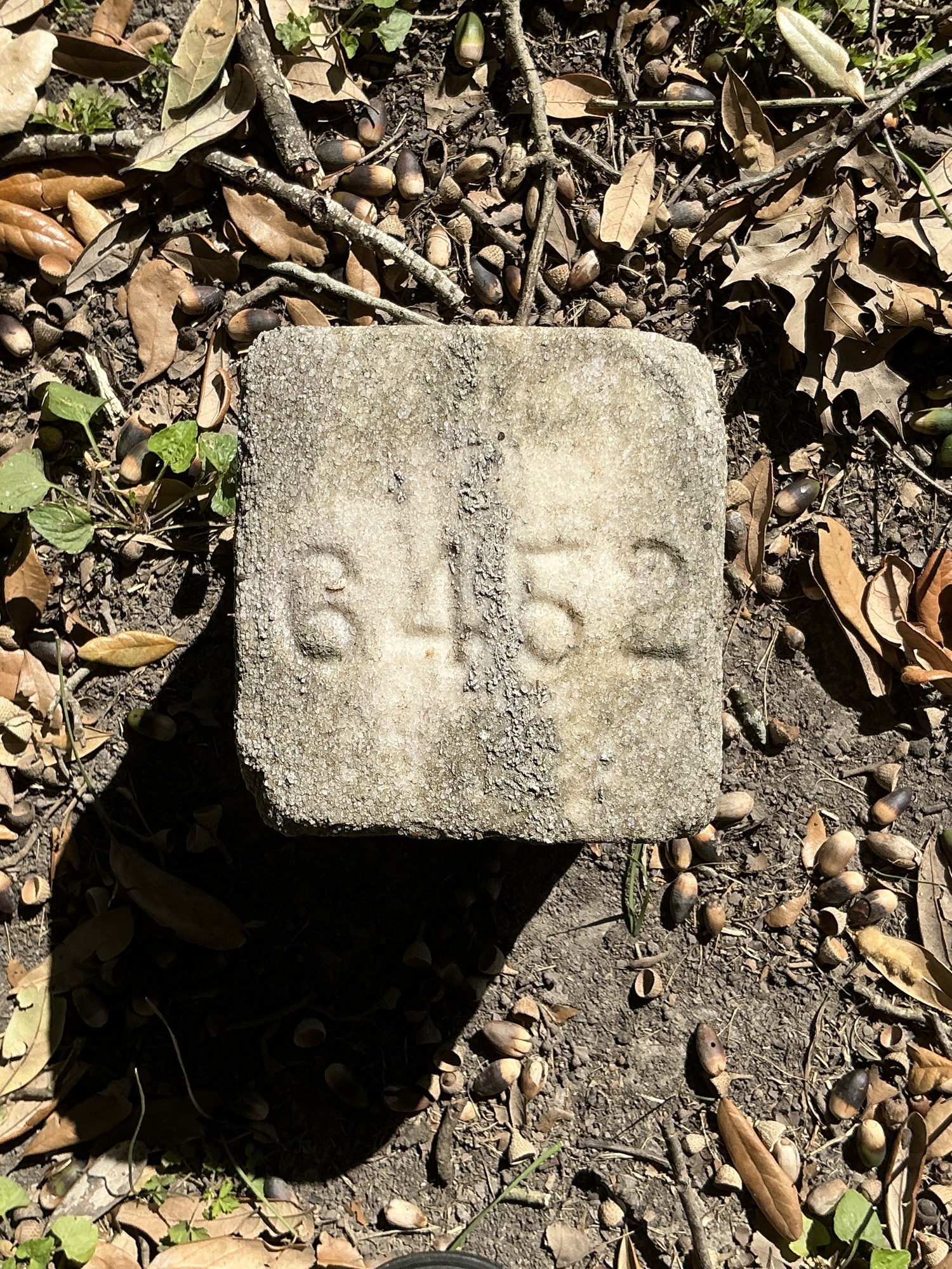 Top of flat marble marker