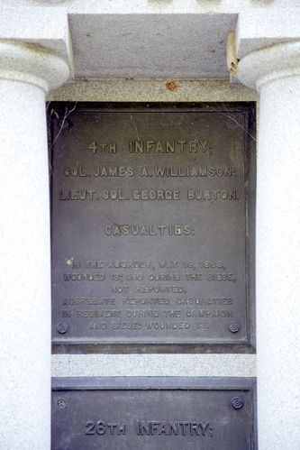 4th, 9th, 26th, 30th Iowa Infantry Monument