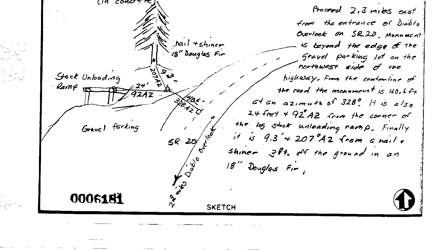 00006181 Survey Monumentation Sketch
