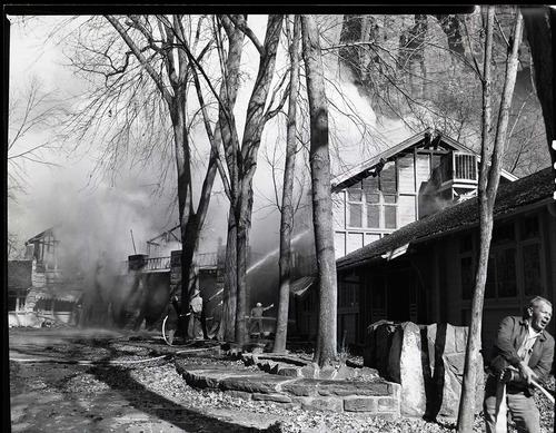 Destructive fire in the Zion Lodge record of firefighting efforts and damage.