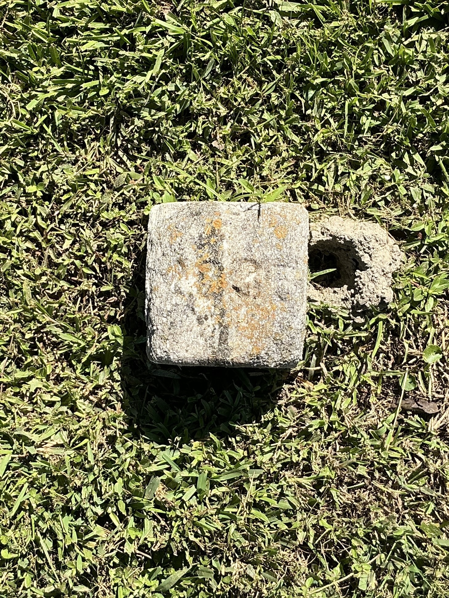 Top of flat marble marker