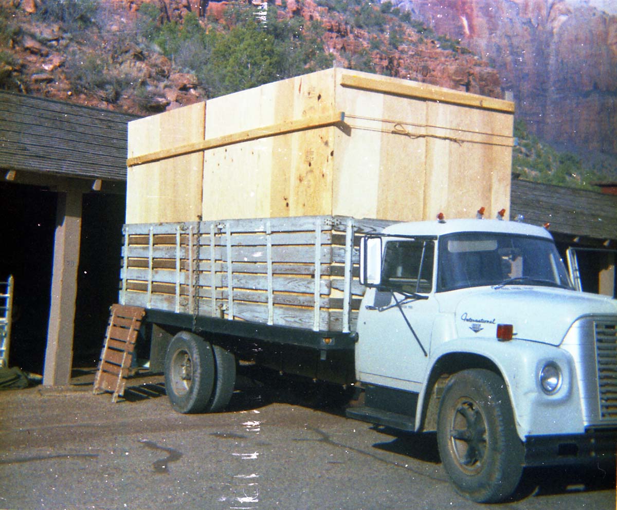 Color Photos of Park Service trucks.
