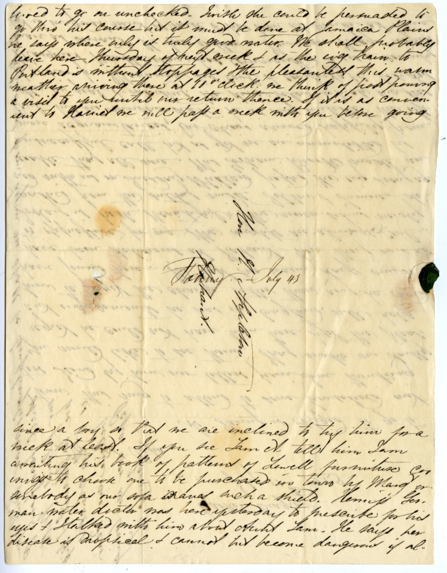 Manuscript letter