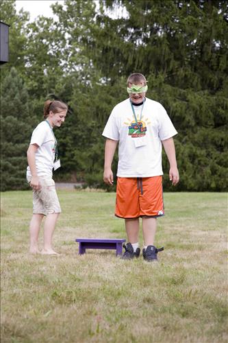 Get Up, Get Out & Go! blindfold course