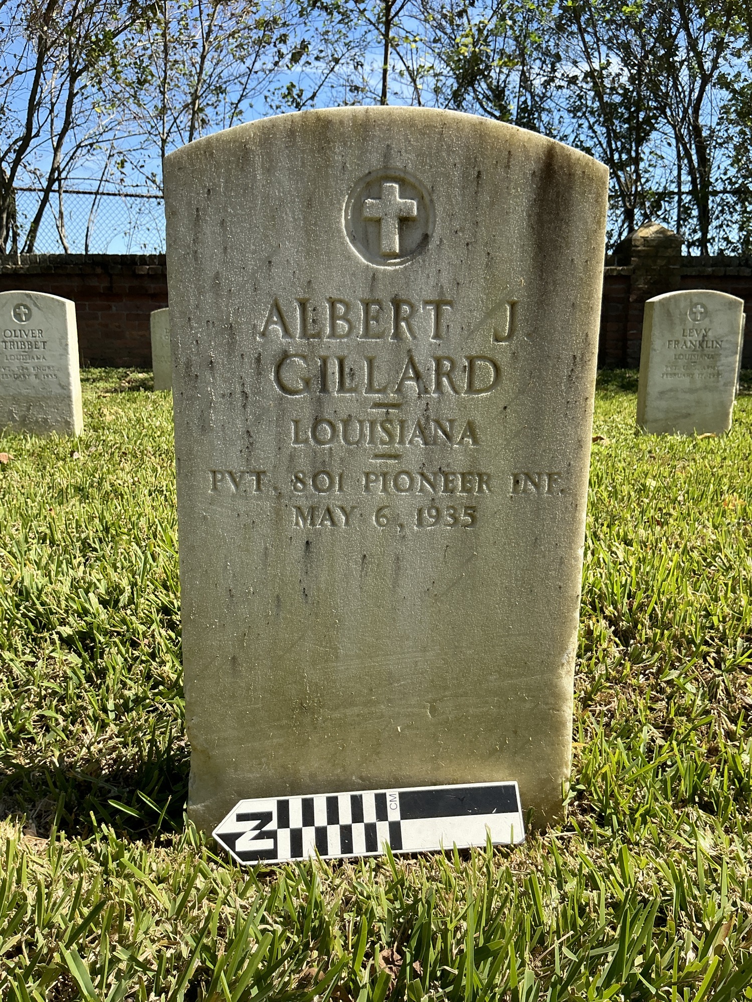 Extra image of upright marble headstone with flat face.