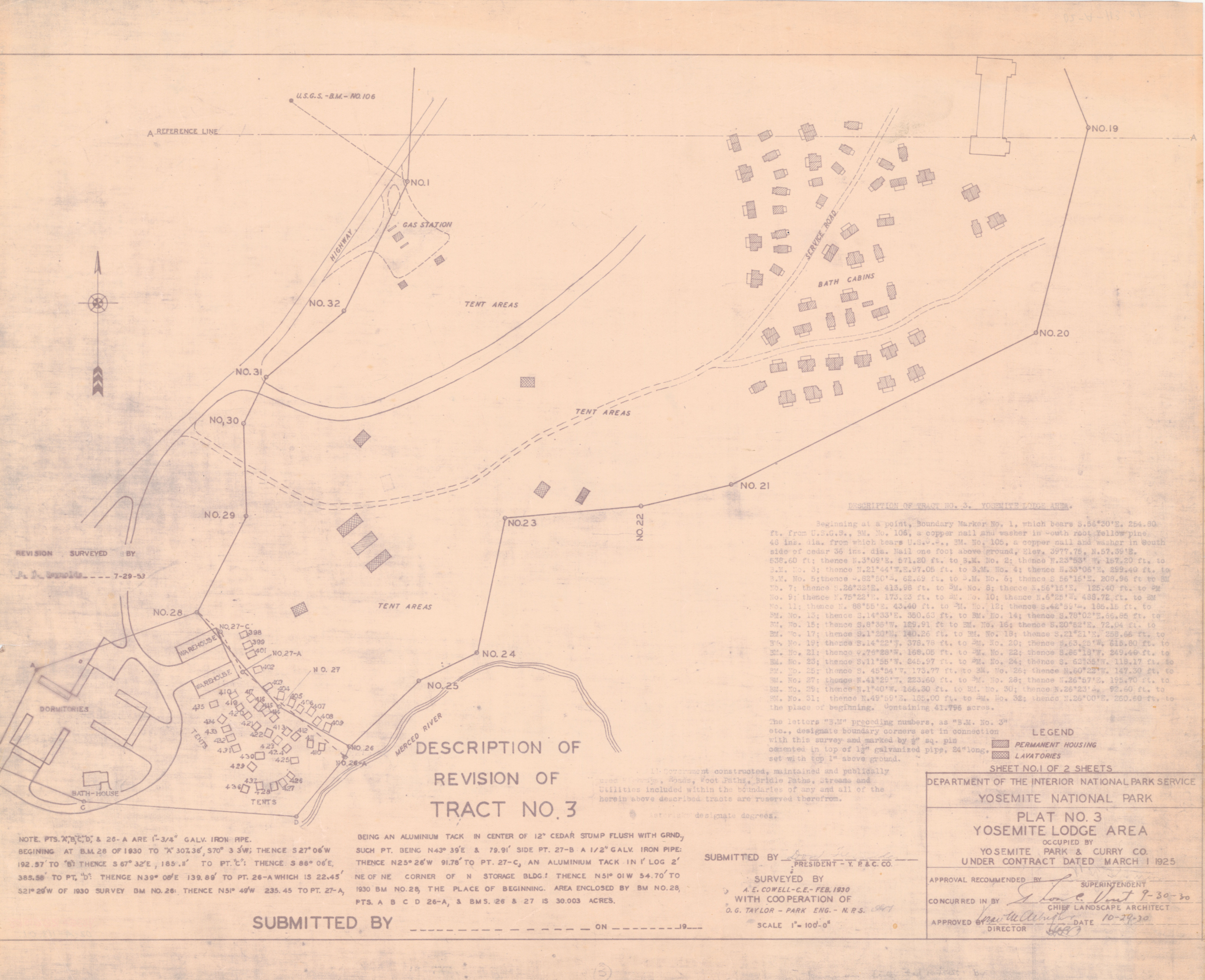 Plat No.3, Yosemite Lodge Area