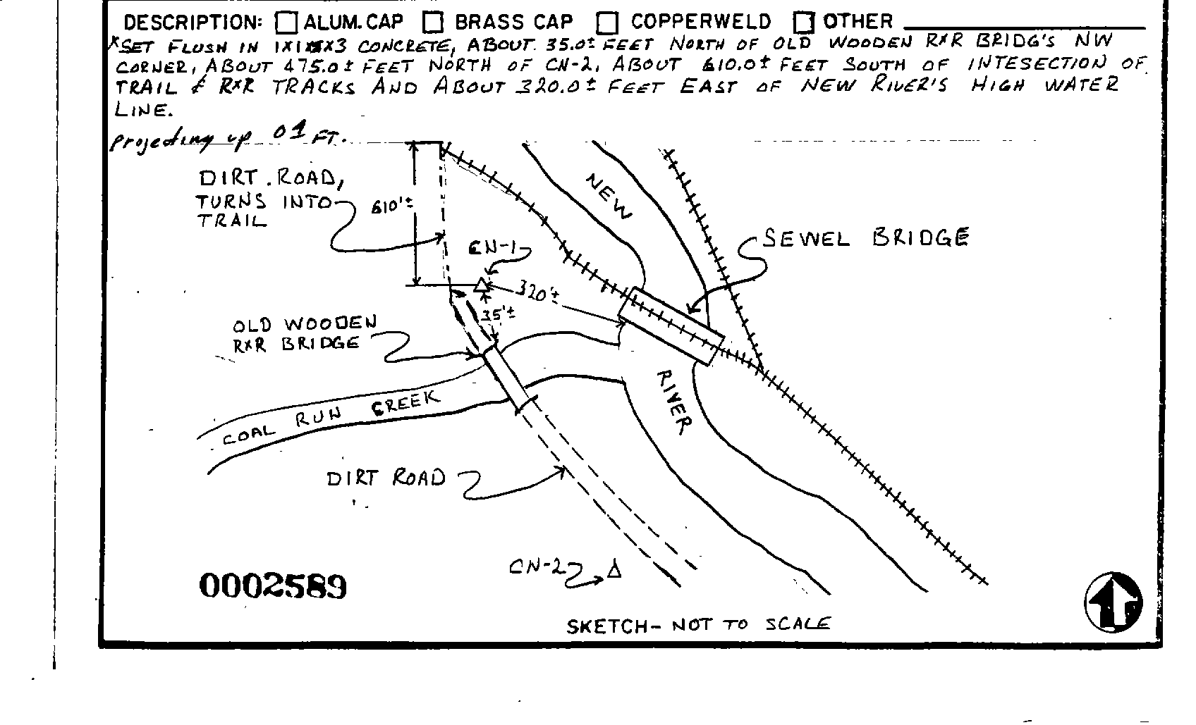 00002589 Survey Monumentation Sketch