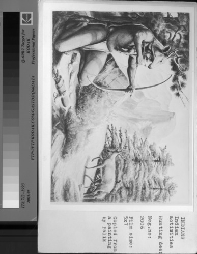 Hunting deer. Copied from a painting by Palik.