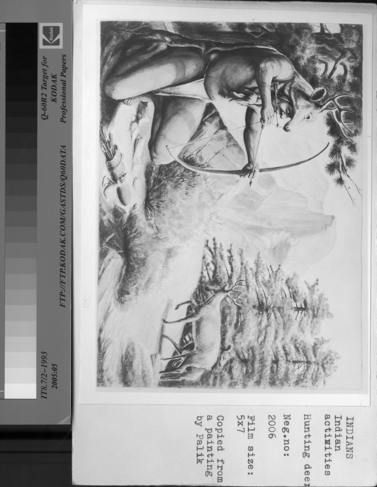 Hunting deer. Copied from a painting by Palik.