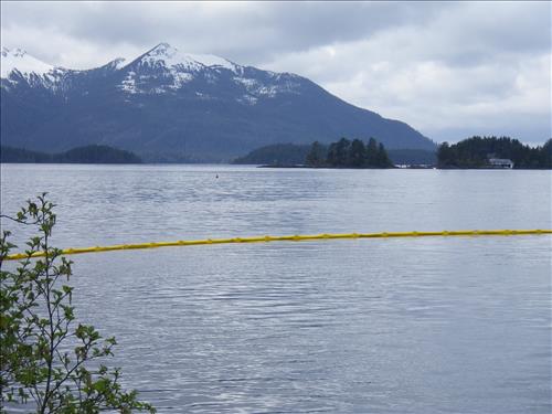 Oil Boom deployment after sinking of F/V Igloo