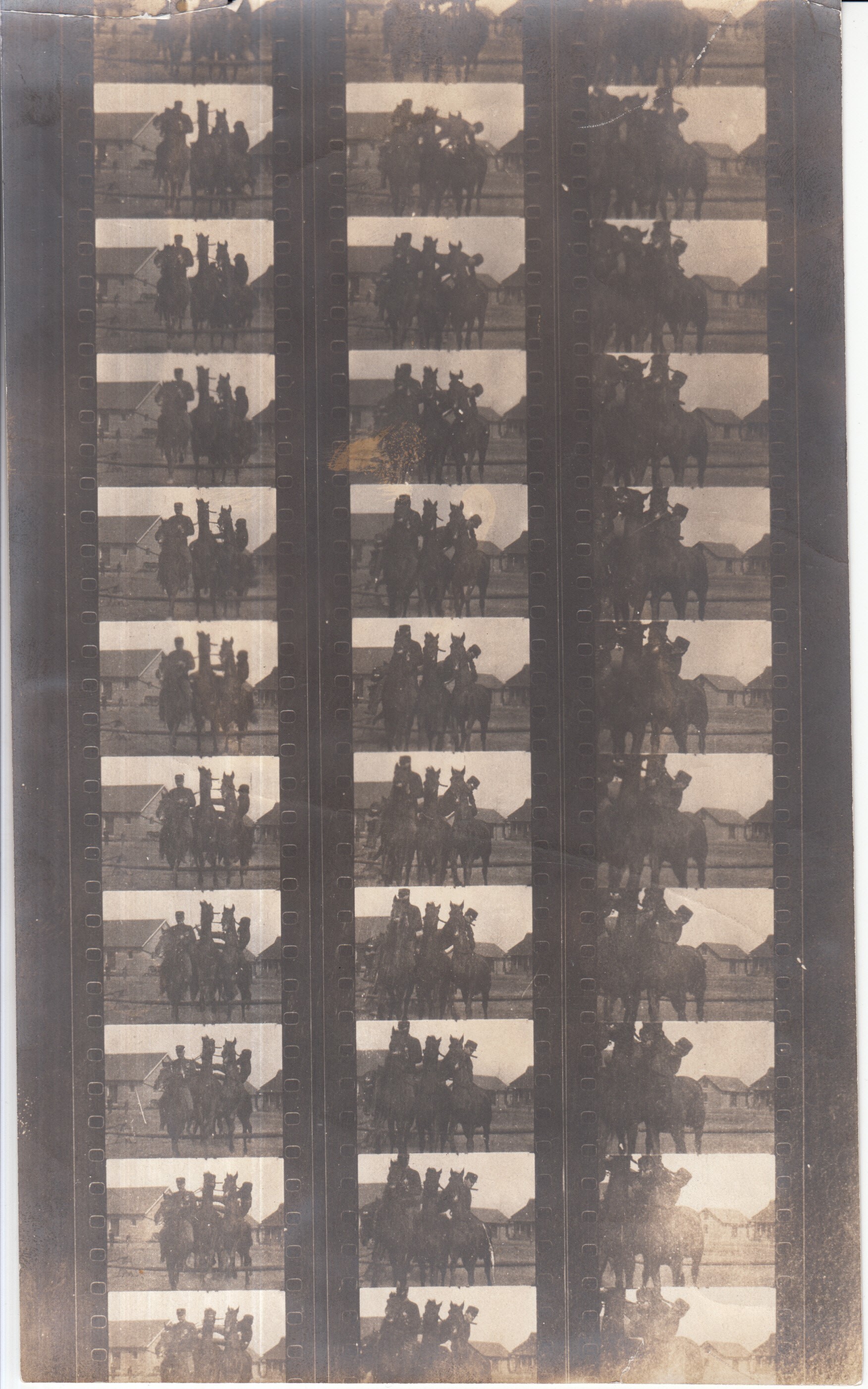 Movie frames, horseback riding.