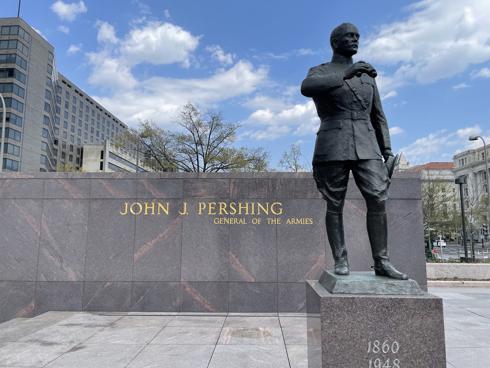 Statue of General John Pershing within the memorial