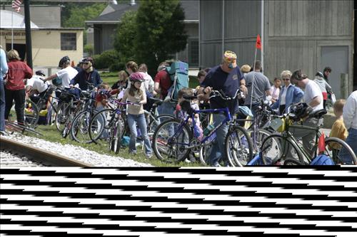 Cuyahoga Valley Scenic Railroad, Bikers Waiting to Board Train