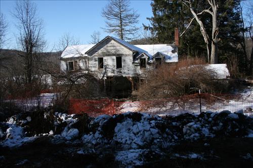 Hamilton/Minard House during demolition --- Winter 2013