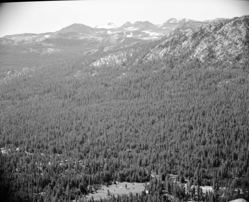 Telephoto view of Mt. Lyell from Lembert Dome.