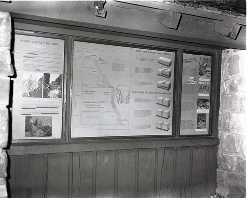 Display at Temple of Sinawava - Gateway to the Narrows Trailhead.