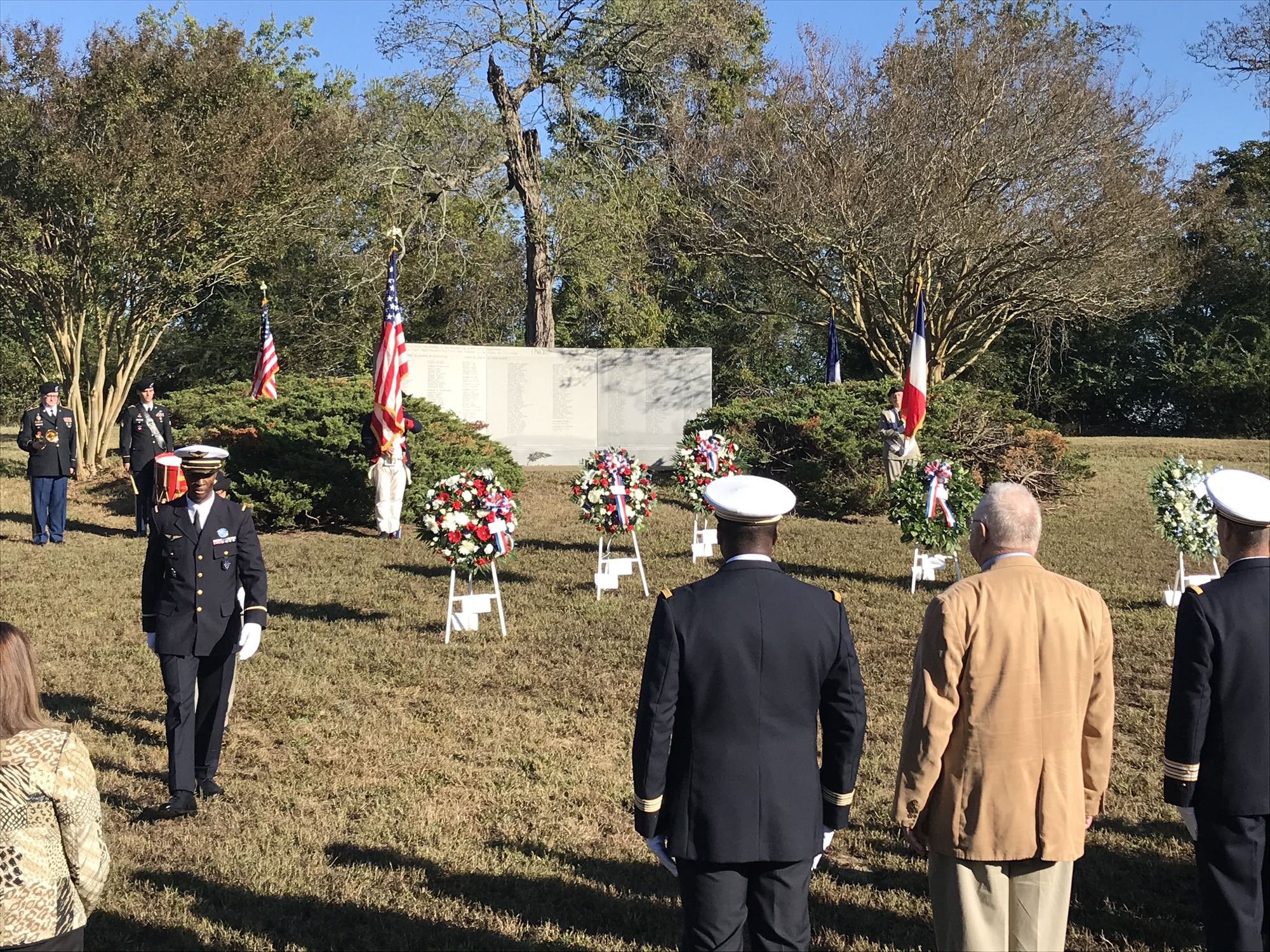 Yorktown Day ceremonies at the French Monument in Yorktown, VA